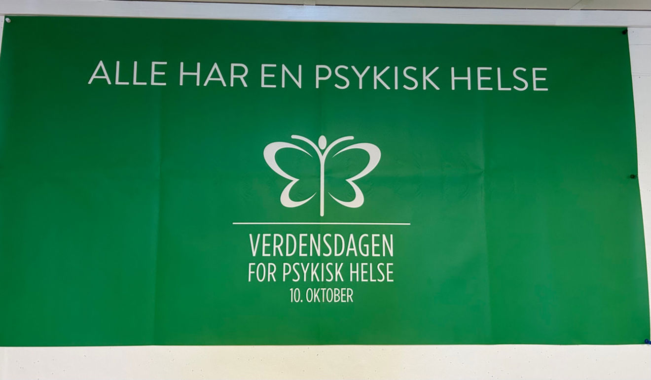 Foto: Marita Nodland et grønt skilt med hvit tekst